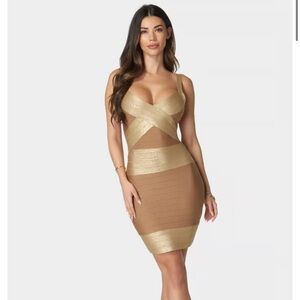 Bebe COLOR BLOCK BANDAGE DRESS new with tags